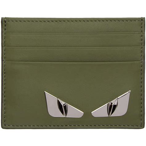 fendi green bag bugs card holder|Fendi card holder for women.